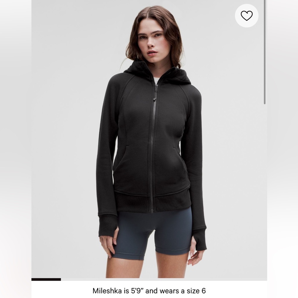 Lululemon black scuba full zip hoodie
